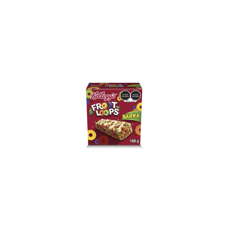 Kelloggs Barras de Cereal Froot Loops 108 g