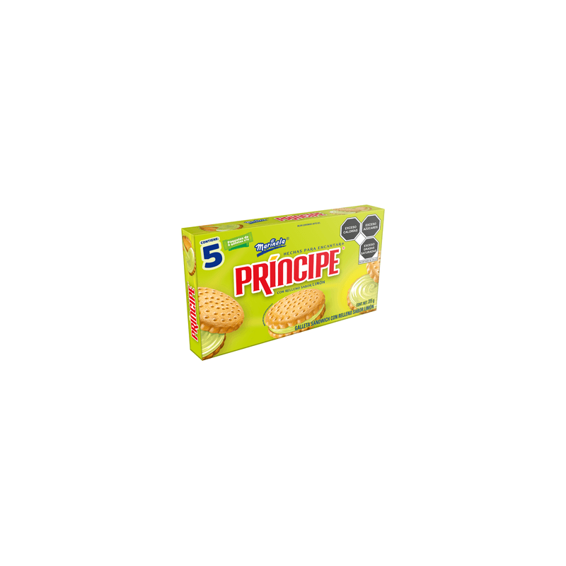 Galletas Sándwich Rellenas Príncipe Sabor Limón 315 g