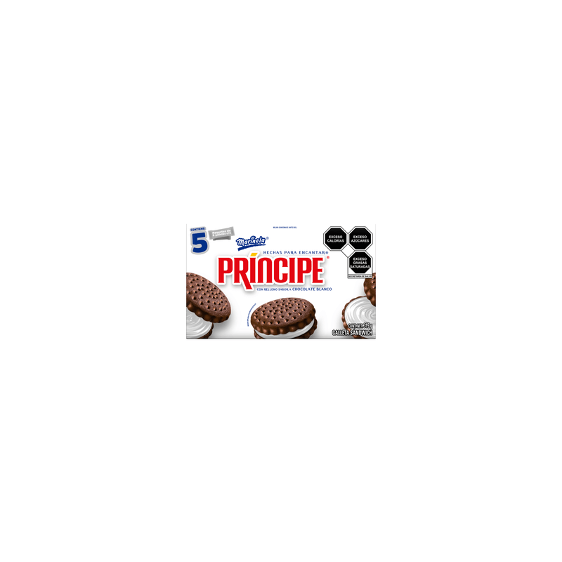 Galletas Sándwich Rellenas Príncipe Sabor Chocol 315 g