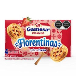 Galletas Clásicas Florentinas Fresa 4 paketines 332 g