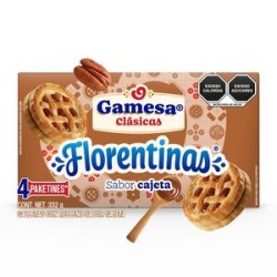 Galletas Clásicas Florentinas Cajeta 4 paketines 332 g