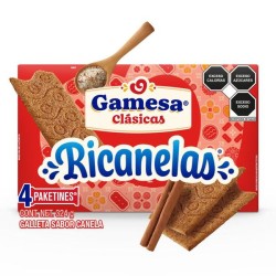 Galletas Ricanelas Canela 4 paketines 452 g