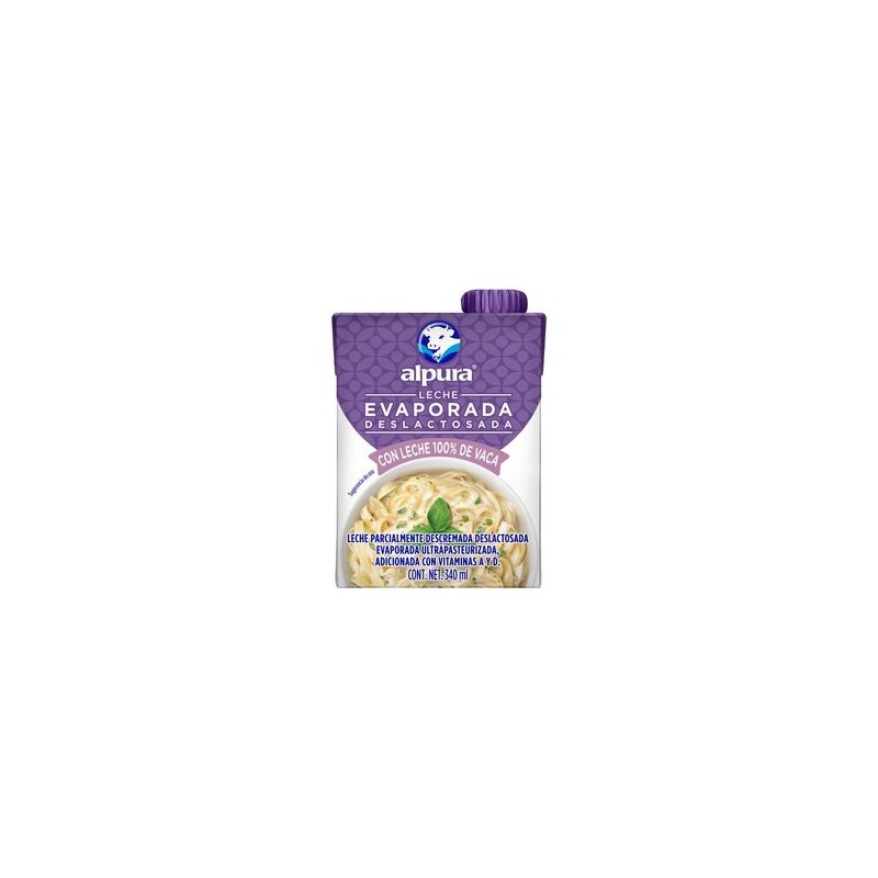 Alpura Leche Evaporada Deslactosada 376 g
