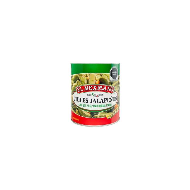 Chiles Jalapeños Enteros Lata 2.8 Kg