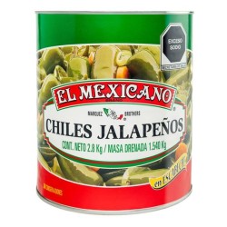 Chiles Jalapeños Enteros Lata 2.8 Kg