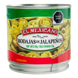 El Mexicano Chile Jalapeño Enteros Lata 340 g