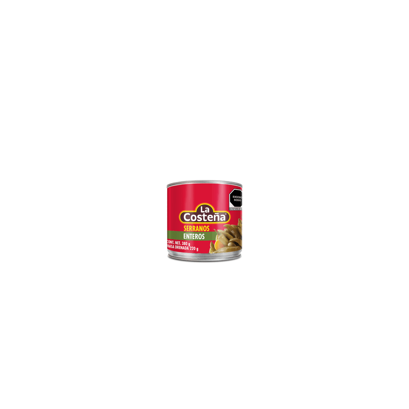 Chiles Serranos Enteros La Costeña en Escabeche Lata 380 g