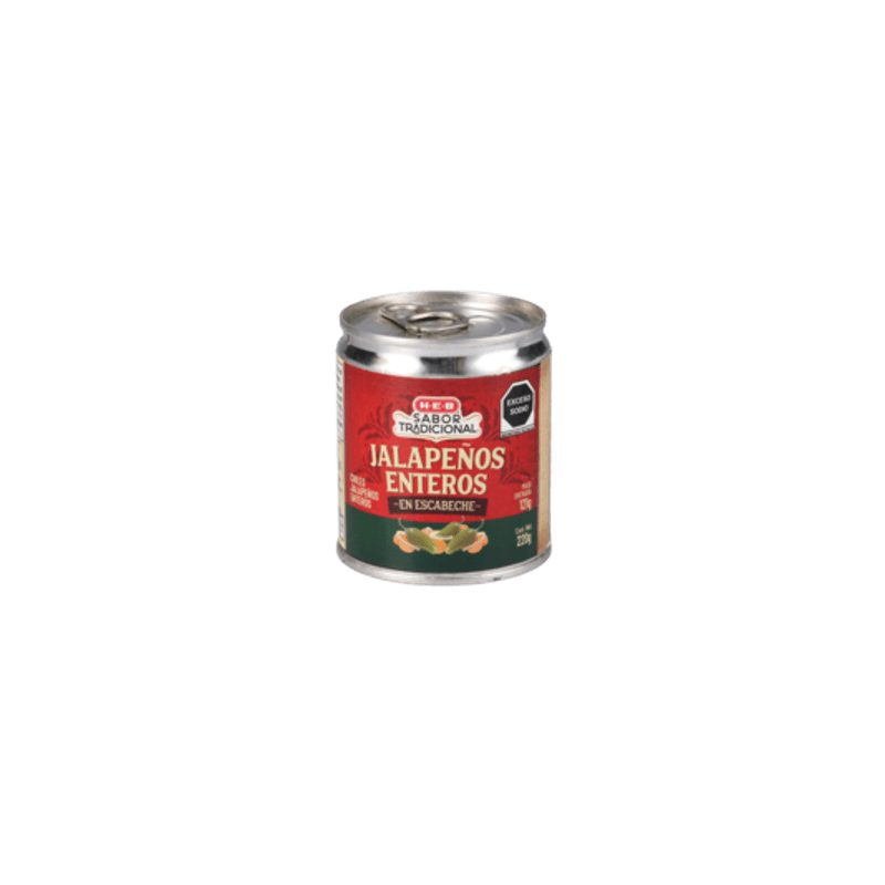 Chile Jalapeño Enteros en Escabeche Lata 220 g
