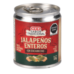 Chile Jalapeño Enteros en Escabeche Lata 220 g