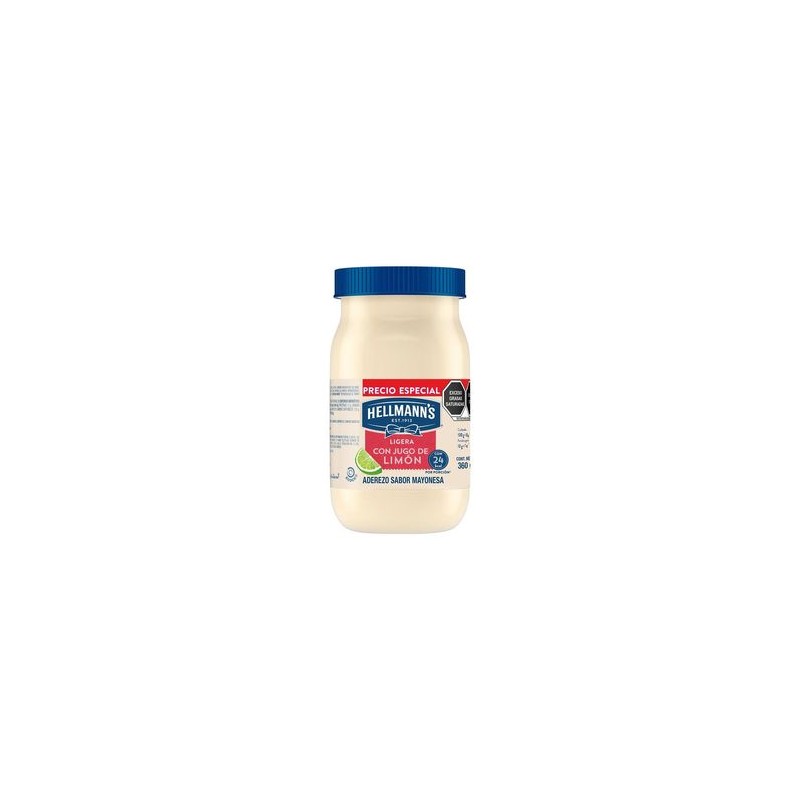 Hellmanns Mayonesa Reducida en Grasa 360 g