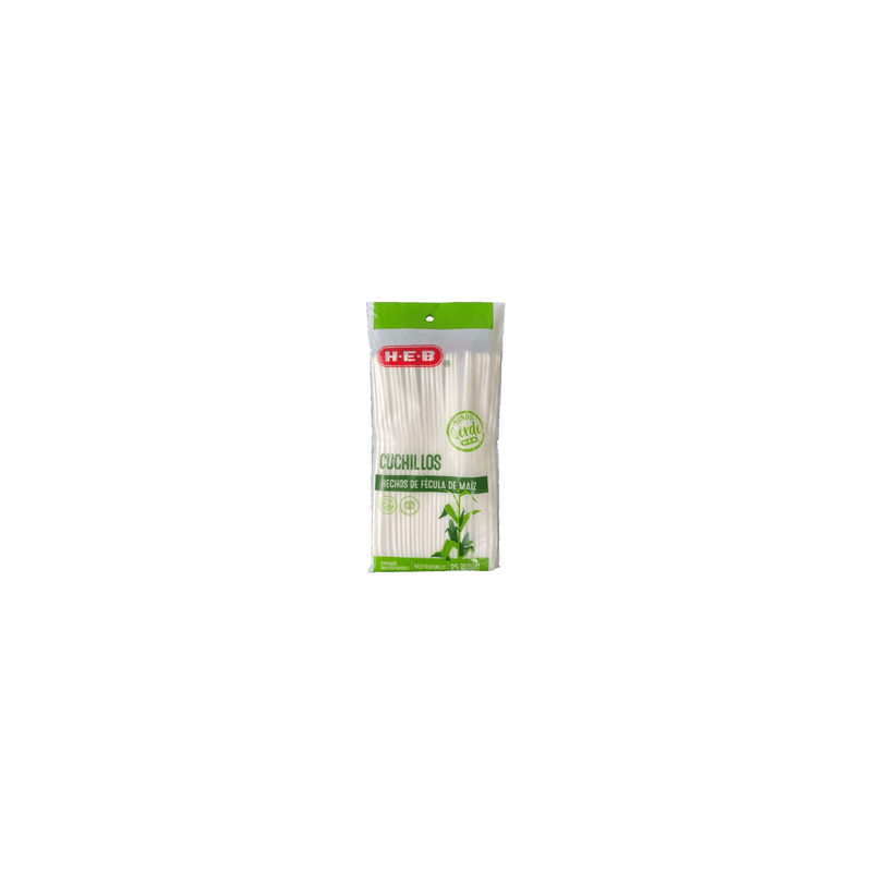 Cuchillos Biodegradables Grandes 25 pz