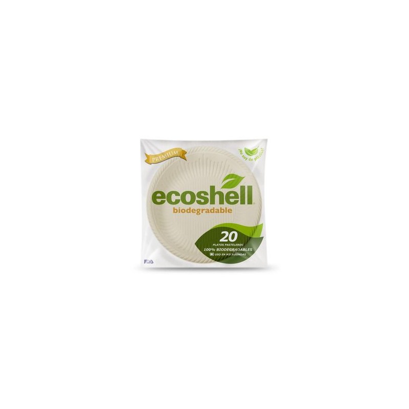 Platos Biodegradables Pastelero 20 Pz