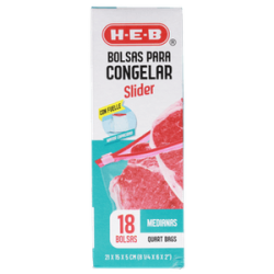 Bolsas Para Congelar Slider Mediana 18 pz