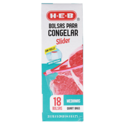 Bolsas Para Congelar Slider Mediana 18 pz