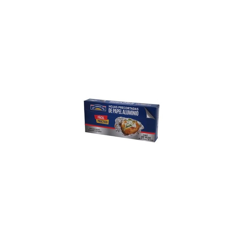 HCF Papel Aluminio Hojas Precortadas con 200 pz