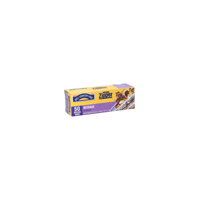 HCF Bolsas para Almacenar Botana Zipper 50 pz
