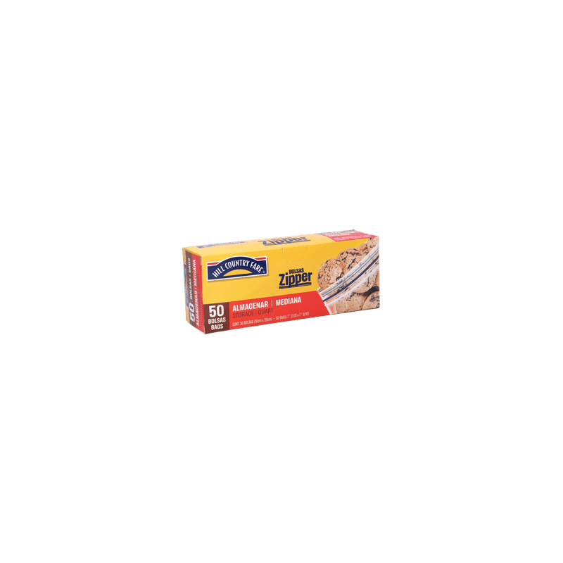 HCF Bolsas para Almacenar Zipper Mediana 50 pz