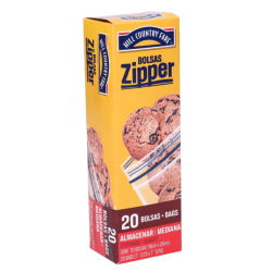 HCF Bolsas para Almacenar Zipper Mediana 20 pz