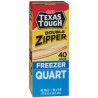 HEB Texas Tough Bolsas Doble Zipper para Congelar Cuarto de Galón con 40 pz