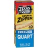 HEB Texas Tough Bolsas Doble Zipper para Congelar Cuarto de Galón con 40 pz